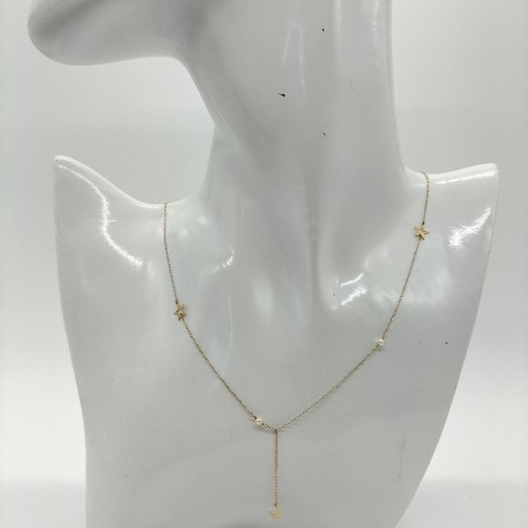 Samantha Tiara Necklace Pearl Yellow Gold 428171 - Picture 6 of 9